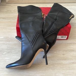 GUESS Nace Black leather boots